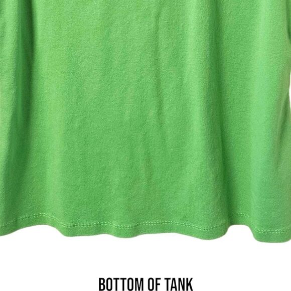 NWOT STUDIO WORKS Green Apple Sleeveless Scoop Neck Tank XL - Picture 5 of 10